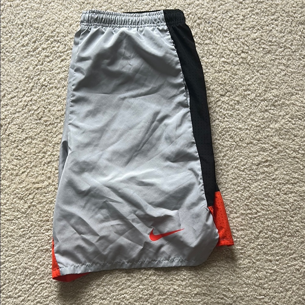 Nike Gray and Black Athletic Shorts